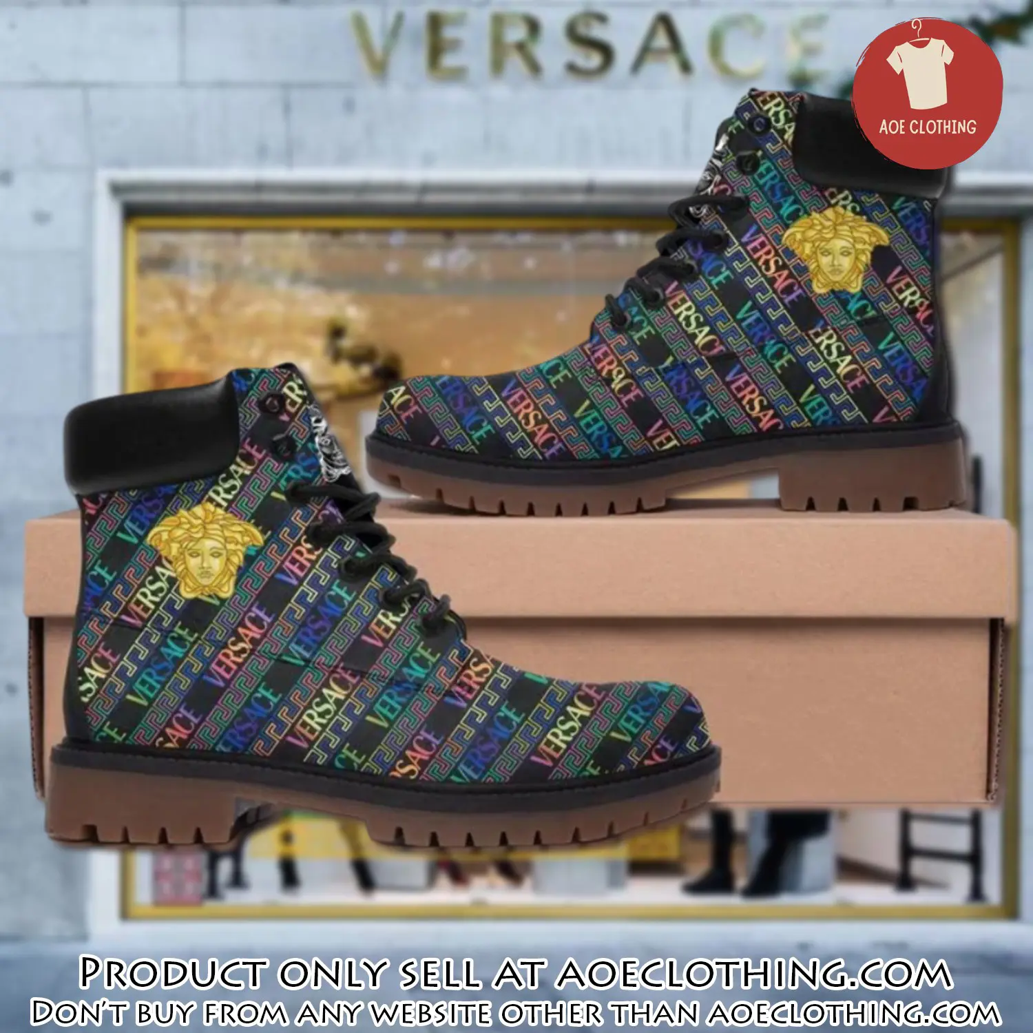 Gianni versace medusa multicolor luxury brand boots premium gifts for men women aoe0925332